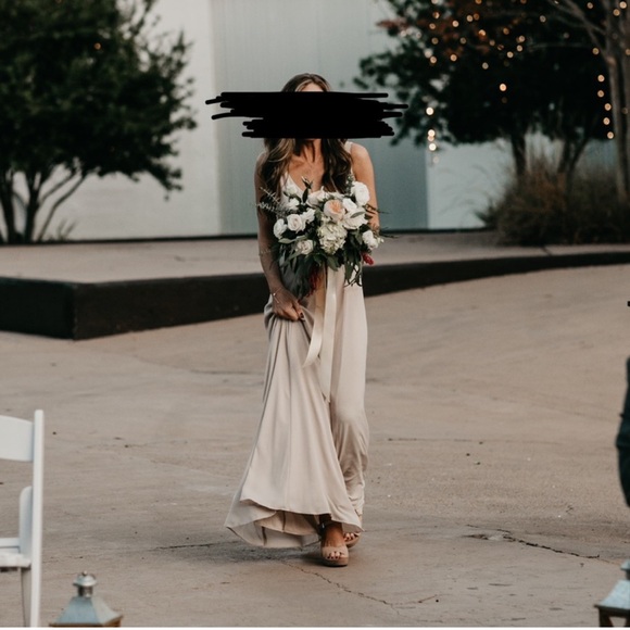 Show Me Your MuMu Jenn Maxi Dress Show Me the Ring Crisp XS NWT Bridesmaid Gown - Picture 9 of 11